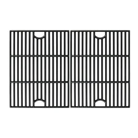 Bluegrass Living Avenger 17in Polished Porcelain Coated Cast Iron Grill Grates Replacement, Set of 2 61192